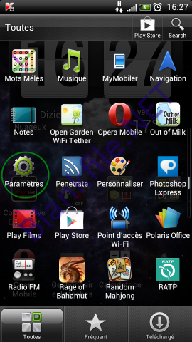 Android - Paramètres Android - Paramètres